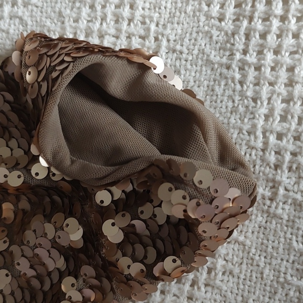 BCBG Maxazaria Fitted Mesh And Sequin Dress - Picture 8 of 9
